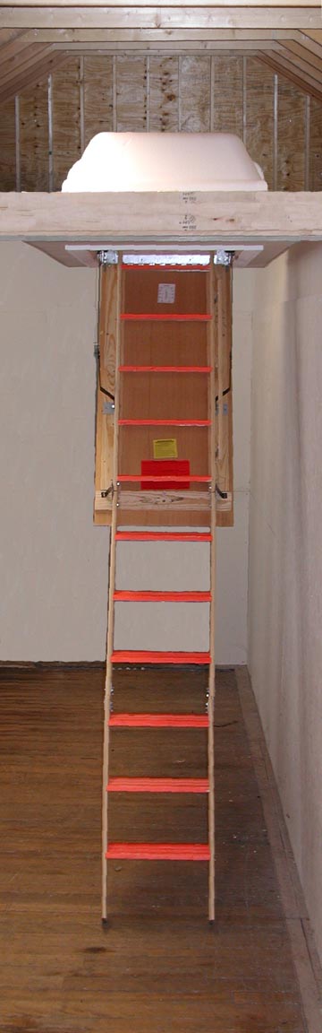 Draft Cap pull down attic stair insulation